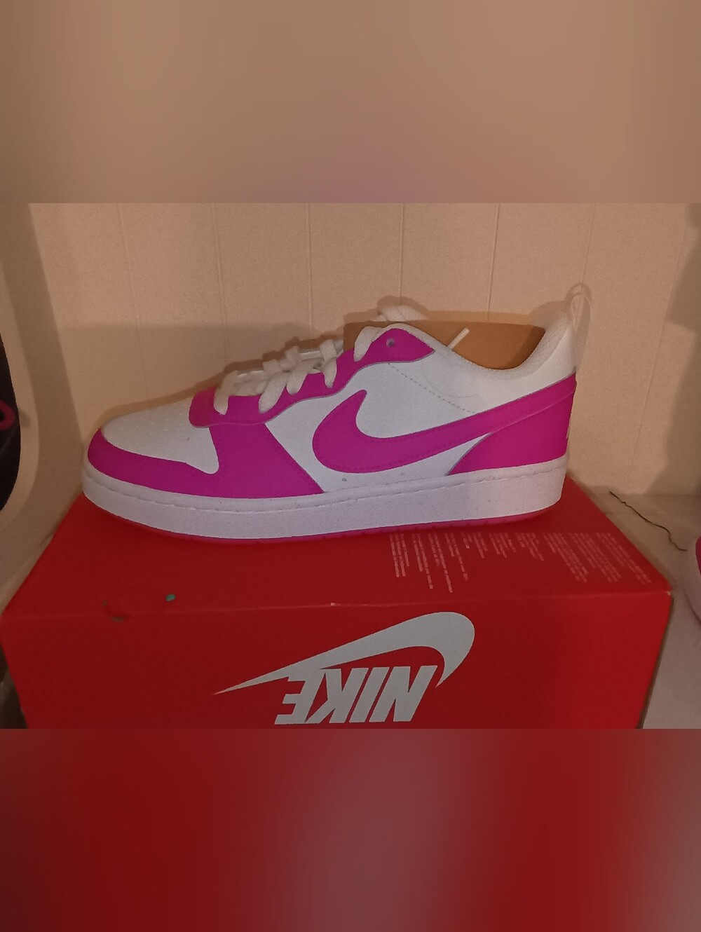 Nike Women’s Low-Top Sneakers - White & Bright Pink